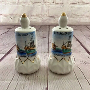Vintage Fairway Eisenhower Lock St. Lawrence Seaway Salt and Pepper Pair…